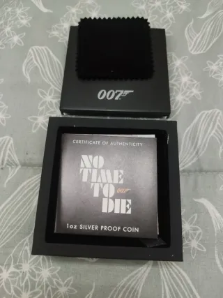 1 Onza Plata proof James Bond No Time To Die