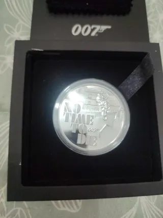 1 Onza Plata proof James Bond No Time To Die