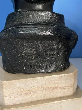 Busto Bambino Bronzo con Cappello