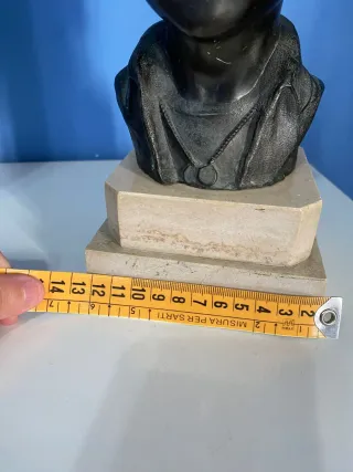 Busto Bambino Bronzo con Cappello