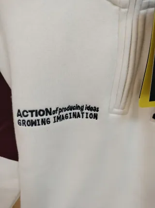 Sudadera Tenth blanca y granate