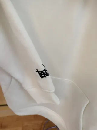 Sudadera Tenth blanca y granate