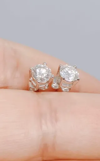 Pendientes Diamantes Naturales Oro 18k