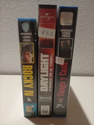 Lote 3 Películas VHS: Tango y Cash, Rocky IV, Dayl