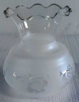 6 Tulipas de cristal mate y transparente