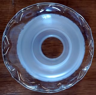 6 Tulipas de cristal mate y transparente