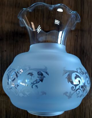 6 Tulipas de cristal mate y transparente