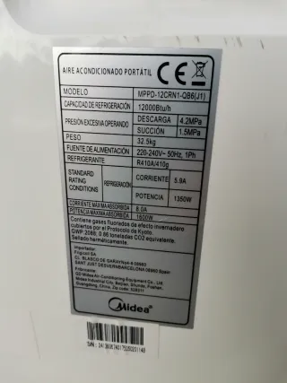 2 electrodomésticos Deshumidificador aire acondici