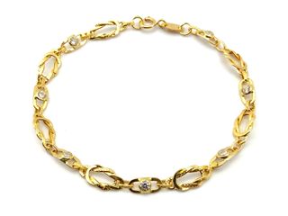 pulsera oro 18k con circonita
