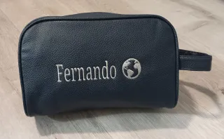 Neceser hombre azul con bordado  SE PERSONALIZA