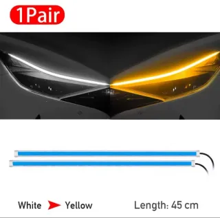 Luces LED Coche Blanco + Intermitente Naranja