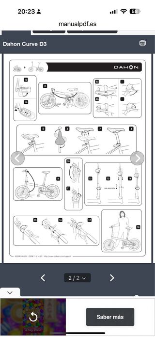 Bicicleta Dahon D3 Curve Roja