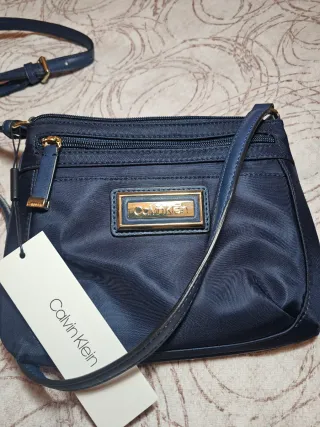 Borsa Calvin Klein Blu Nuova con Cartellino