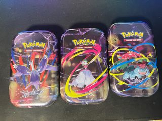 Lote 3 Latas Pokémon Trading Card Game
