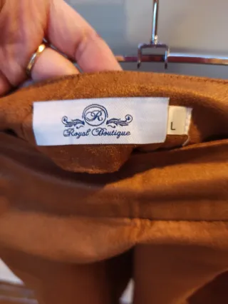 Falda polipiel marrón estilo Vintage años 50-60