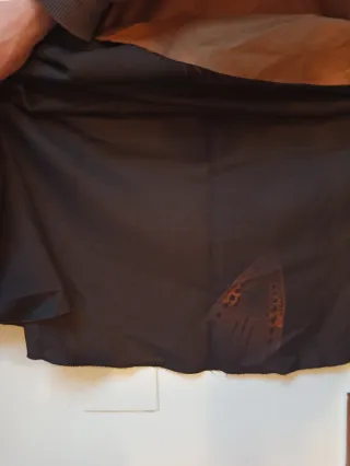 Falda polipiel marrón estilo Vintage años 50-60