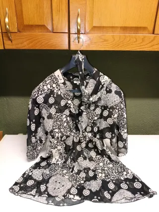 Camisa Verano Estampada Transparente