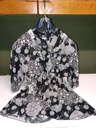 Camisa Verano Estampada Transparente