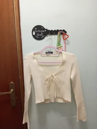 Jersey beige manga acampanada