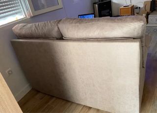 Sofá de 2 plazas beige/gris