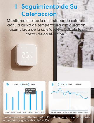 Meross Termostato Calefaccion WiFi para Calderas,