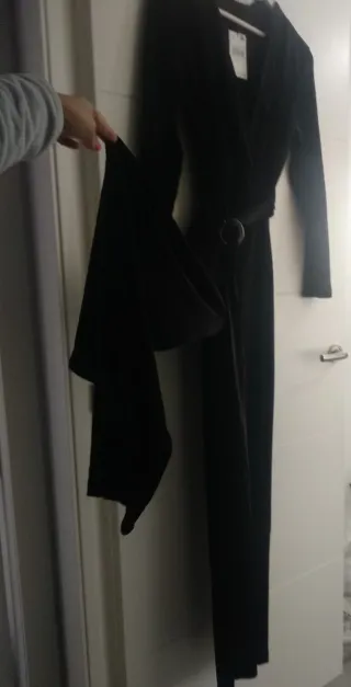 Mono largo negro fiesta terciopelo