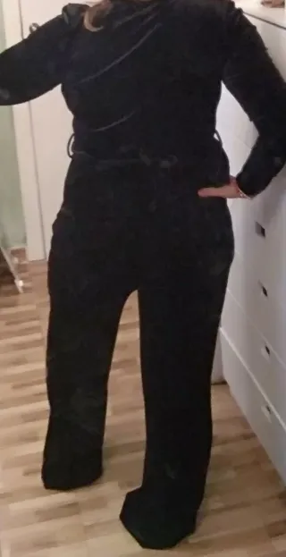 Mono largo negro fiesta terciopelo