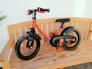 Bicicleta infantil naranja
