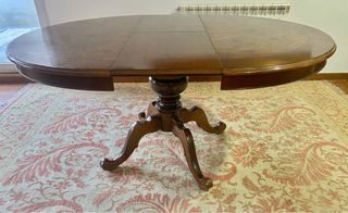 Mesa de comedor redonda y extensible