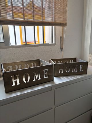 Juego 2 Cajas Madera HOME