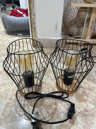 Juego 2 lamparitas mesita noche