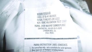 USMC Snow MARPAT Camouflage Parka Jacket Overwhite