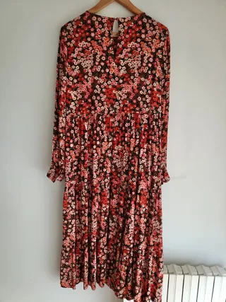 Vestido largo Pieces estampado floral