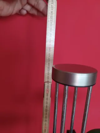 Lámpara de pie moderna verde y plateada