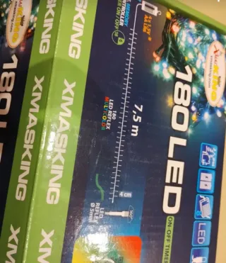 Luci LED Natale 180 LED Timer ON/OFF