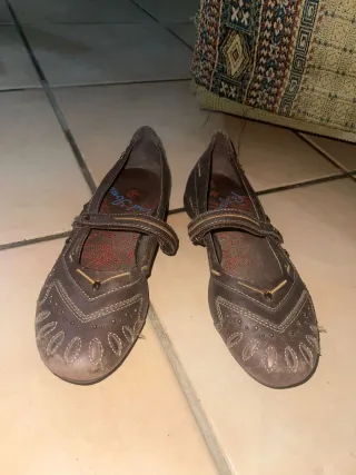 Sandali donna in pelle marrone