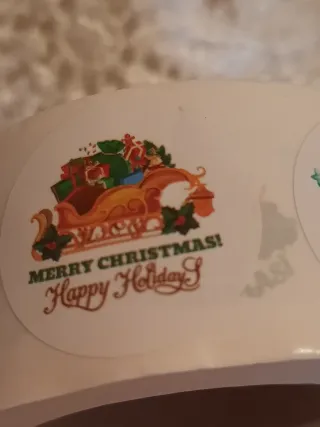 Rolo 500 etiquetas Natal