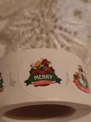 Rolo 500 etiquetas Natal