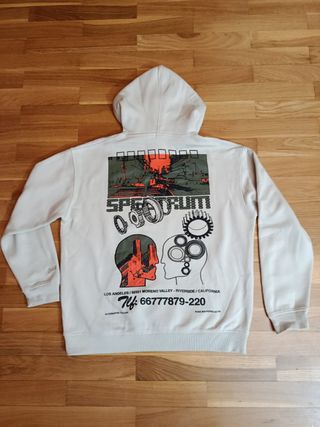 Sudadera Beige con Diseño Gráfico