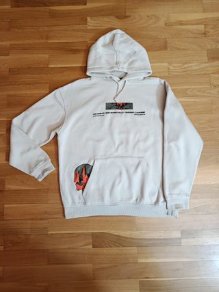 Sudadera Beige con Diseño Gráfico