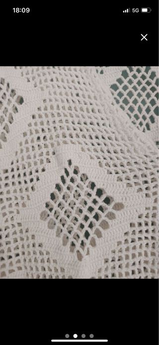 Chaleco crochet blanco mujer talla única