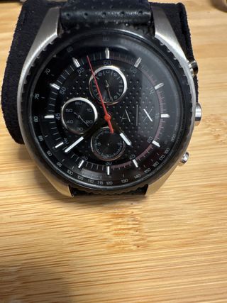 Reloj Armani Negro y Plateado