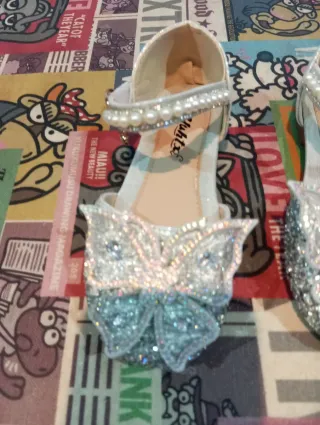 Zapatos Princesa Plata Talla 28