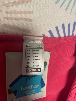 Mono de nieve rosa Wedze 4-5 años