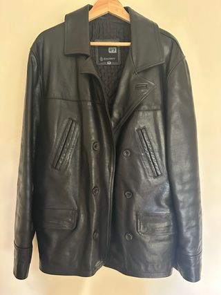 Chaquetón hombre piel negro