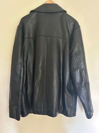 Chaquetón hombre piel negro
