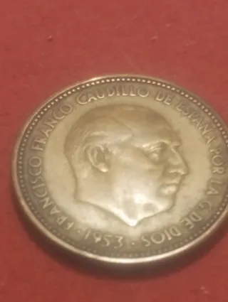 Moneda Franco 1953 España 2.50 pesetas