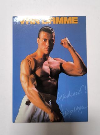 Cartolina Jean-Claude Van Damme autografata