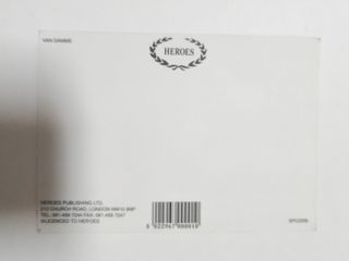 Cartolina Jean-Claude Van Damme autografata