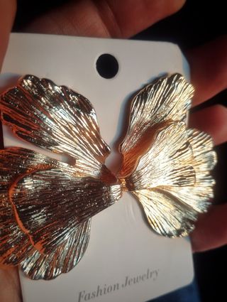 Pendientes mujer hoja Dorada